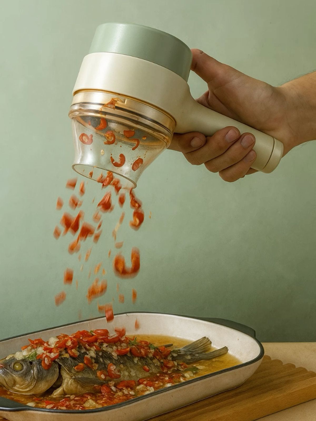 2x1 Cortador de Alimentos Eléctrico Portátil
