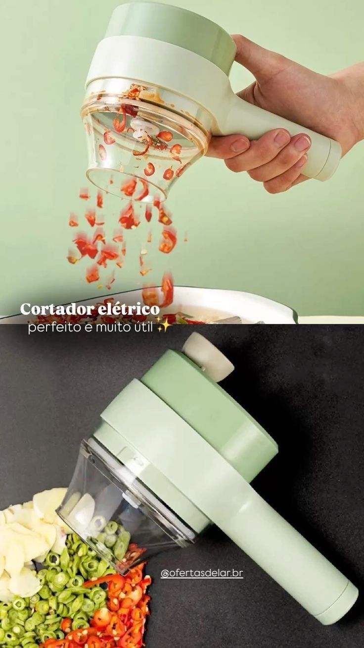 2x1 Cortador de Alimentos Eléctrico Portátil